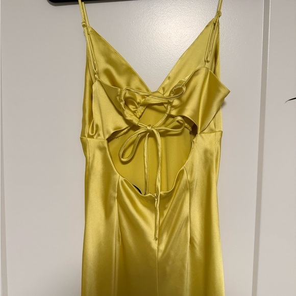 Yellow Satin Dress - Picture 2 of 3